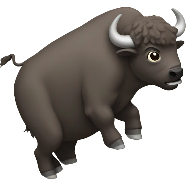 Cliff diving buffalo emoji