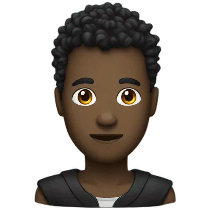 a dark man with a curly black mohawk emoji