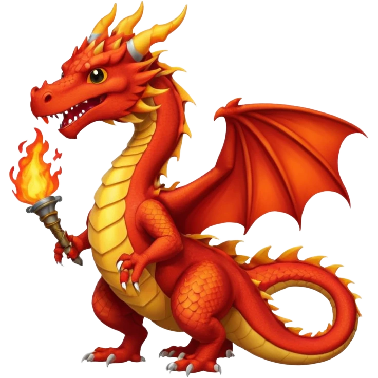 fire-breathing dragon with shirt emoji