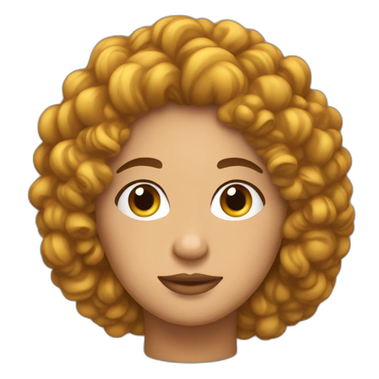 Gorda con pelo rizado emoji