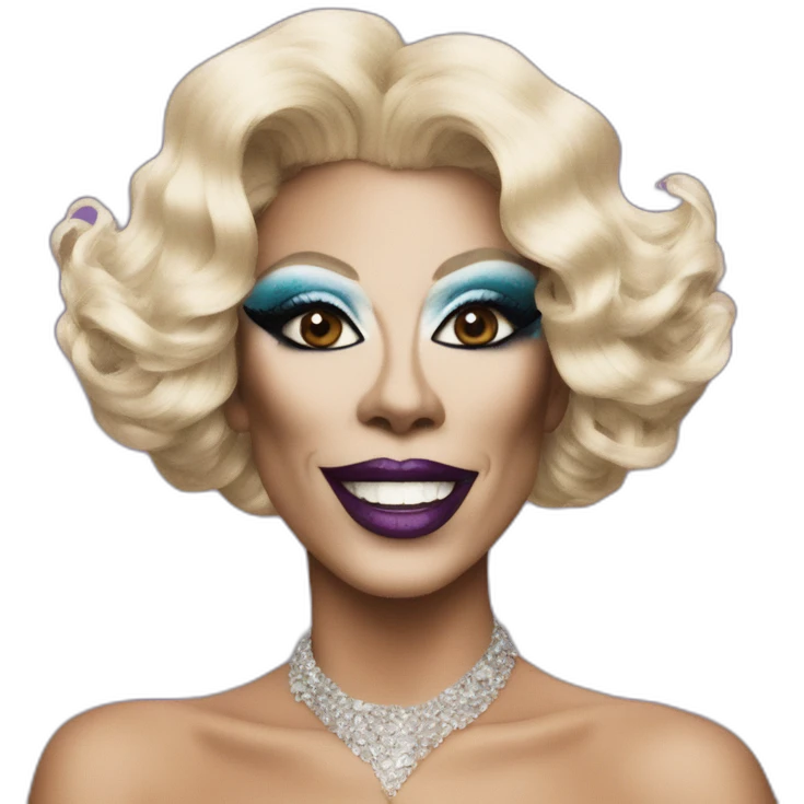 drag queen on a polaroid picture emoji