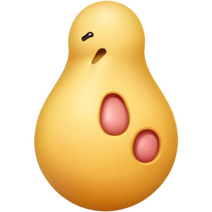 A penis on the outside with a ball sack emoji