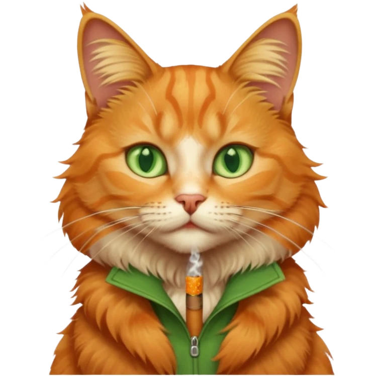 A cat with a cigeret emoji