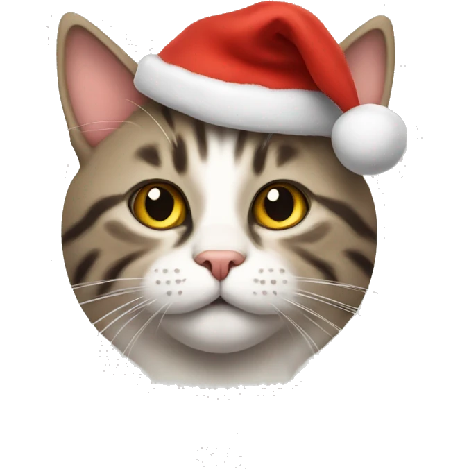 cat with christmas hat emoji