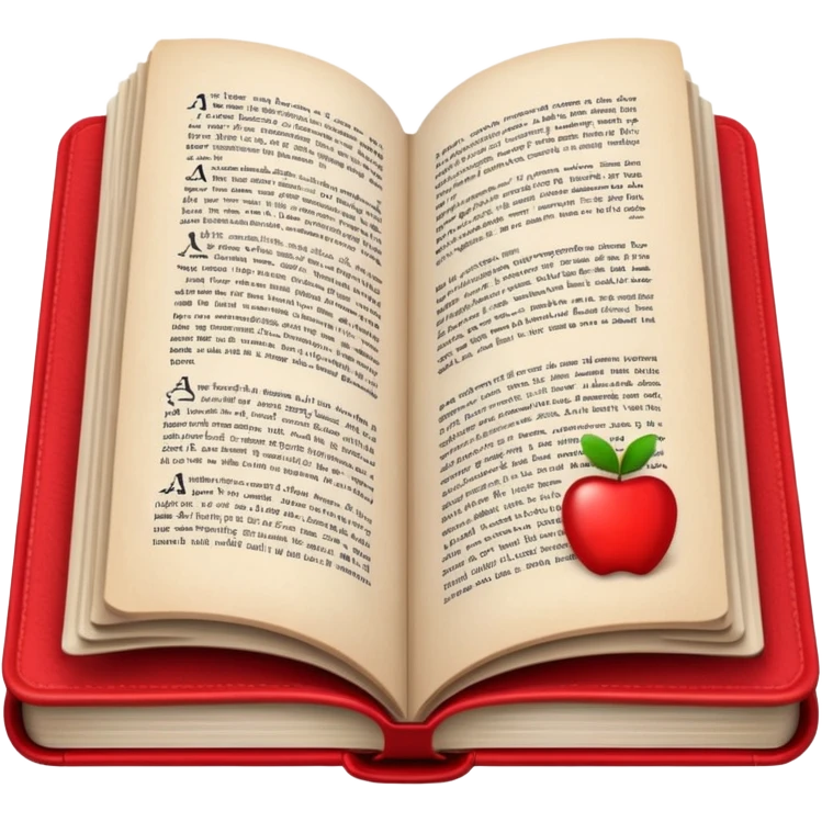 open book with black cover but with completely red pages emoji