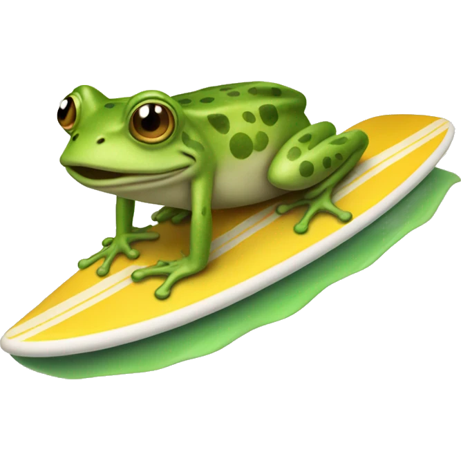 frog on a surfboard emoji