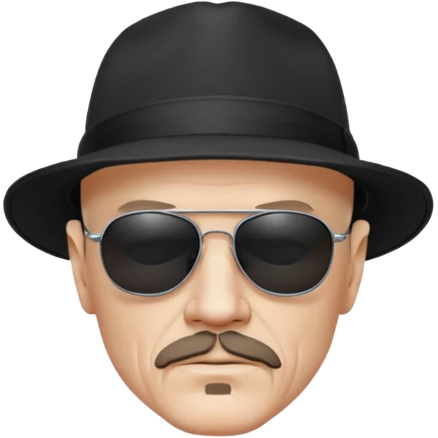 Hizenberg in hat and black sunglasses  emoji