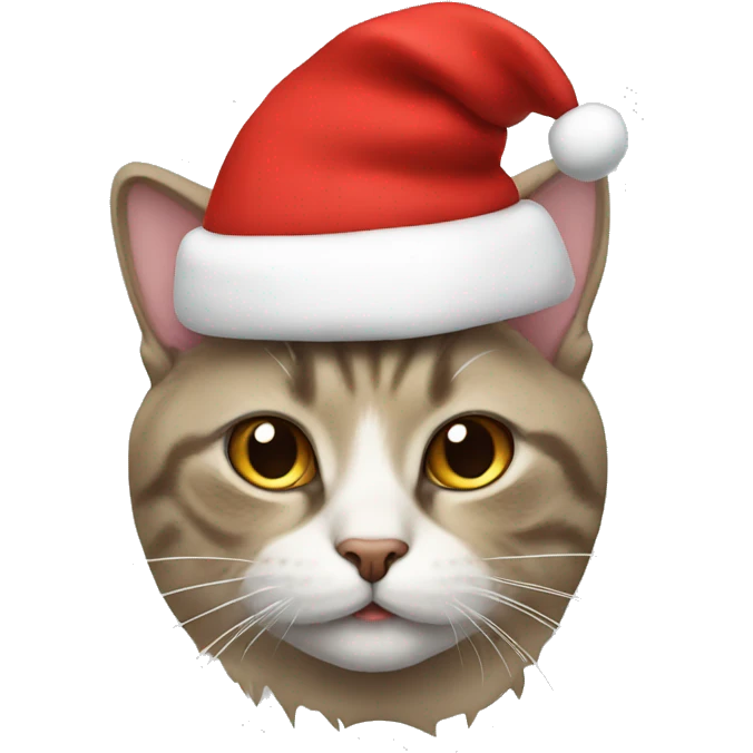cat wearing a santa hat  emoji