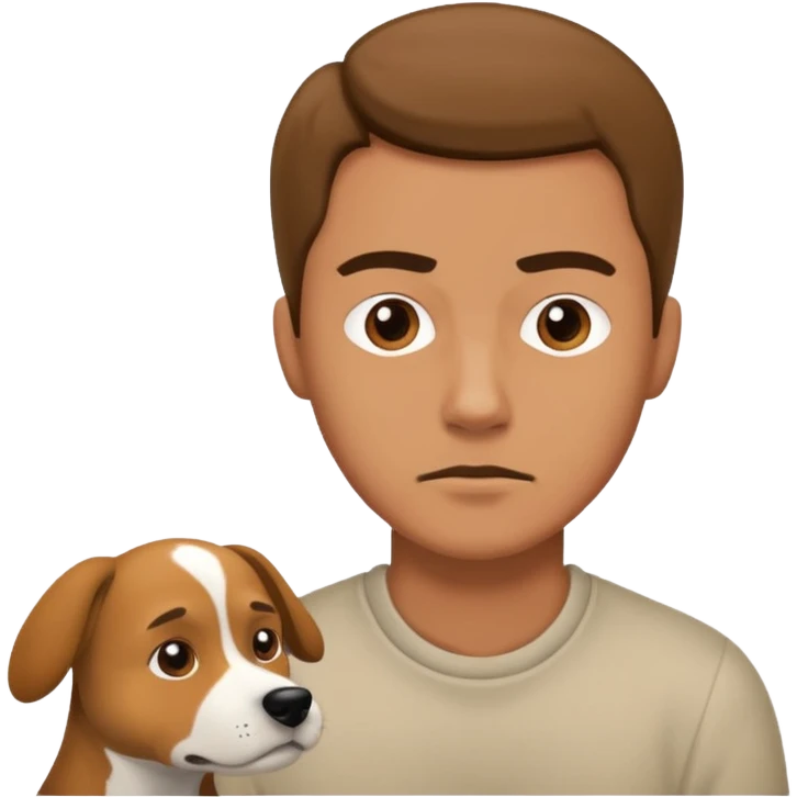 dog fighting man emoji