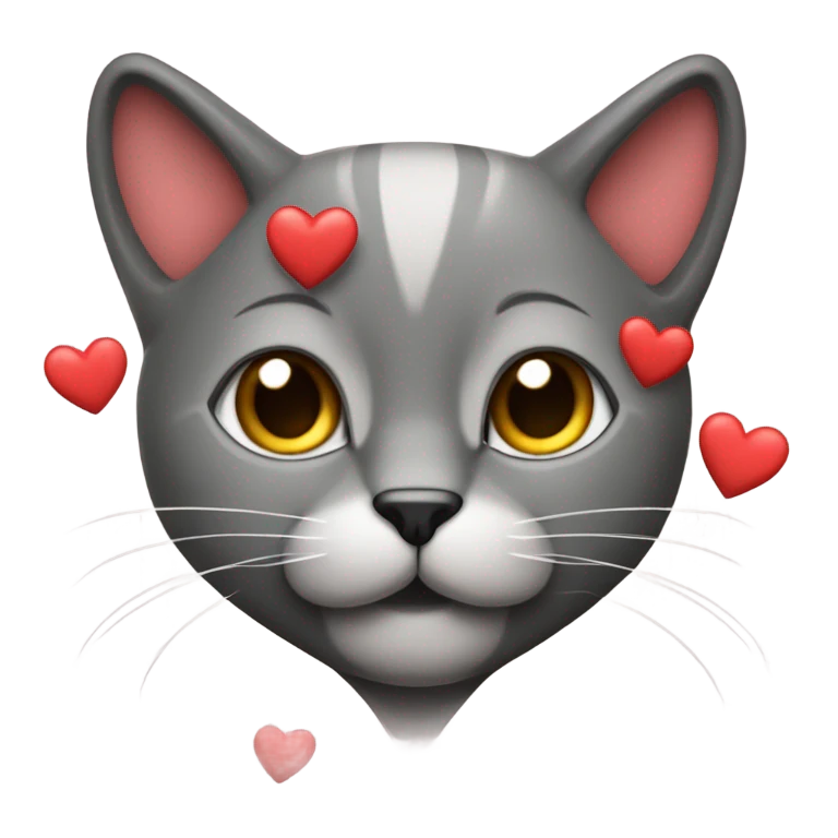 gato con corazones emoji