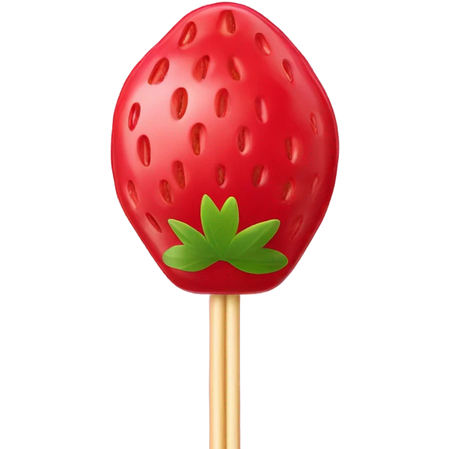 Japanese strawberry candy on a stick  emoji