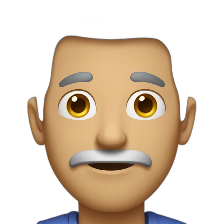 A man in his 60’s with a grimace on his face emoji