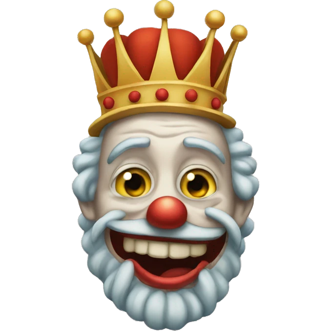Old fashioned clown king emoji emoji