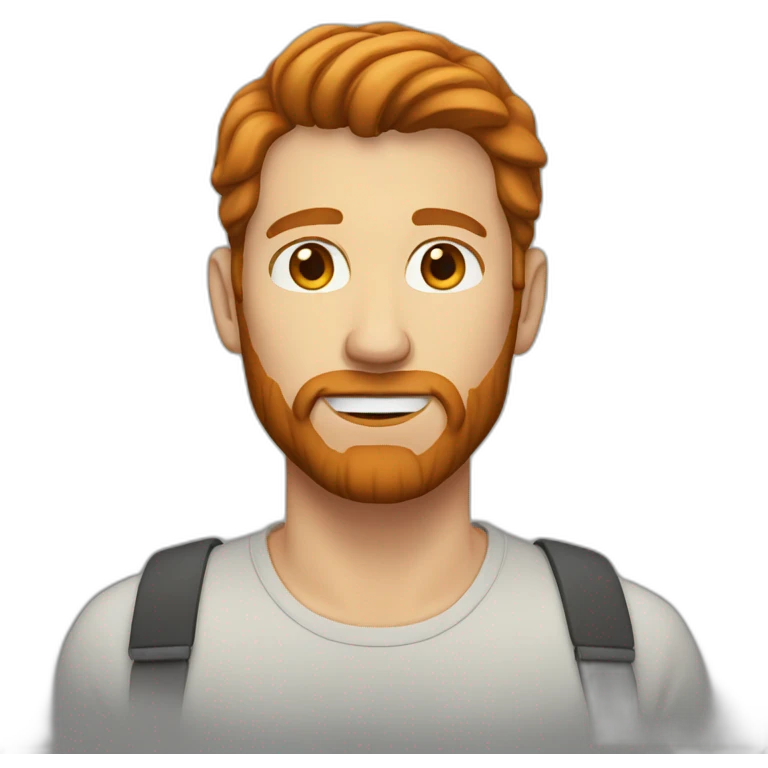 man with brown hair and ginger beard emoji