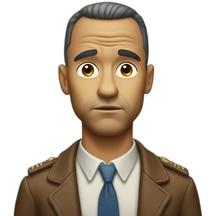 forrest gump looking grumpy emoji
