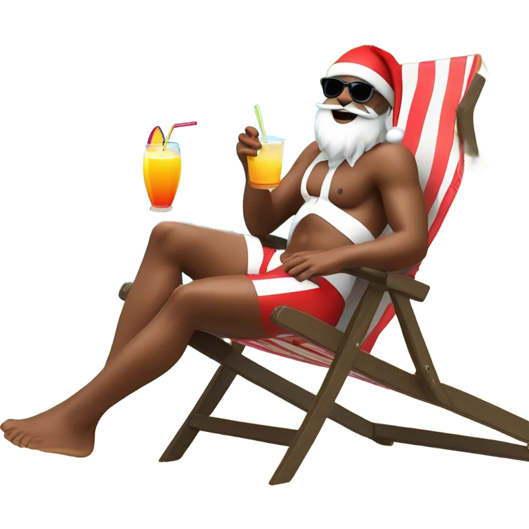 Santa in de Summer beach emoji