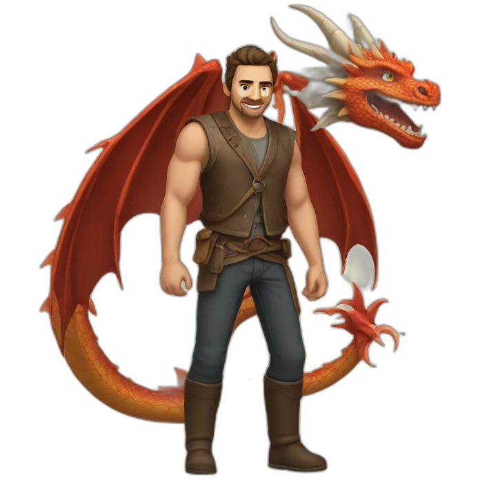 Hombre sobre un dragón  emoji