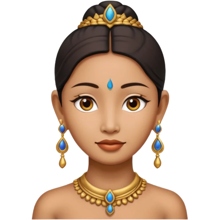 ancient thailand woman with earrring emoji