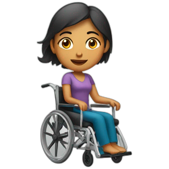 indian woman on a wheelchair emoji