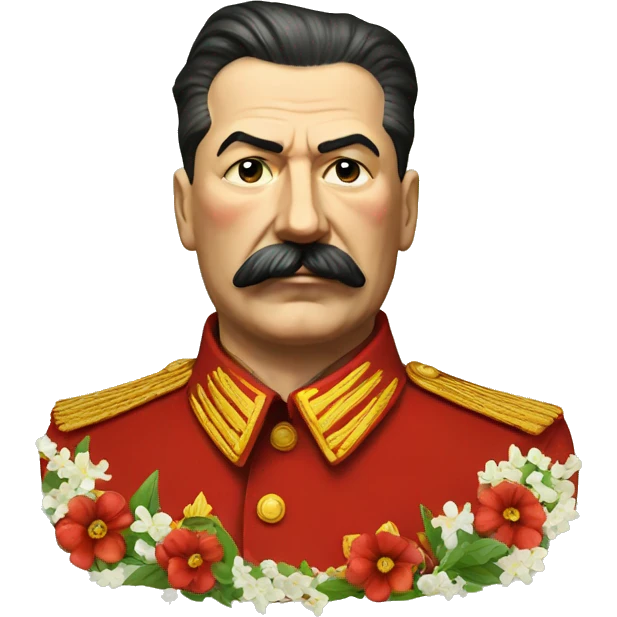 stalin with flowers emoji