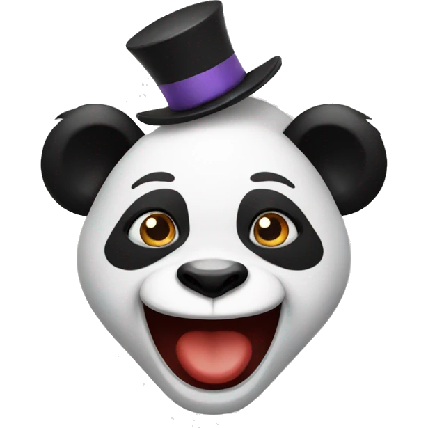 panda with a face of a clown emoji