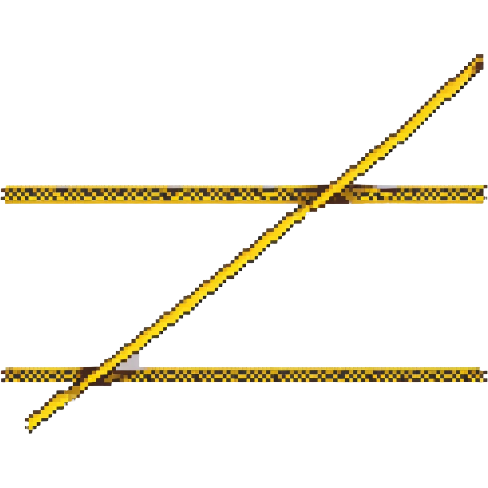 black and yellow caution tape emoji