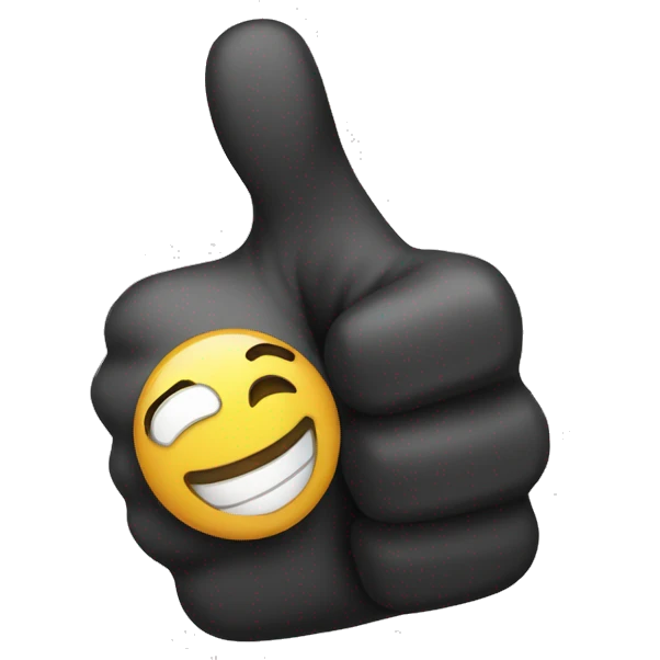 thumbs up, smile, realistic emoji