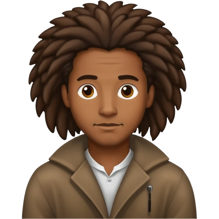 Black man with locks idk shrug emoji