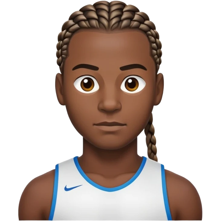 Male d1 athlete with cornrows emoji