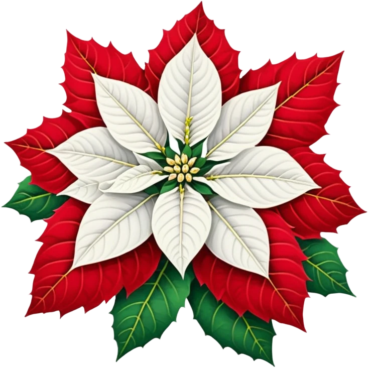 Red and white poinsettia emoji