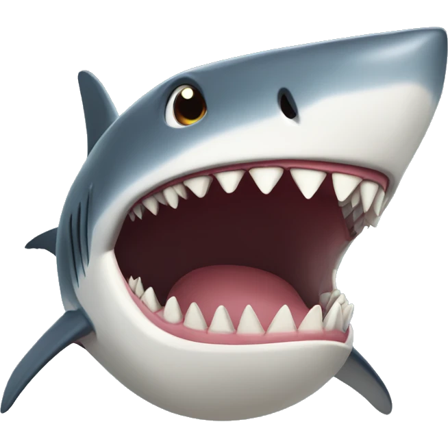 Shark with human teeth emoji