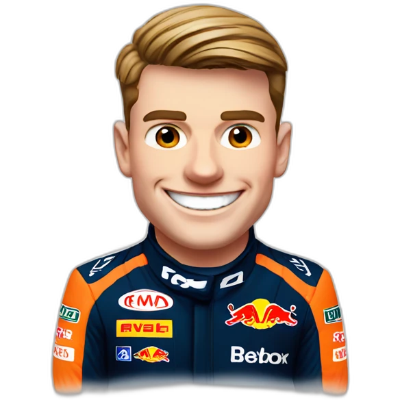 max verstappen, f1, smile emoji
