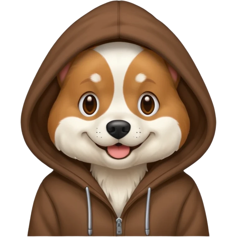 Dog wearing a hoodie  emoji