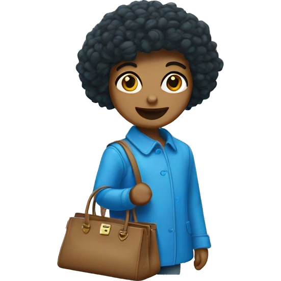 A blue birkin  emoji