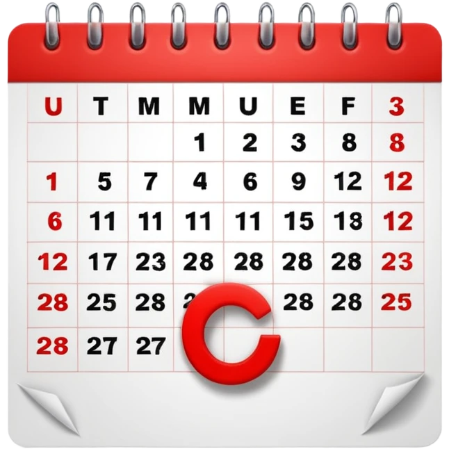 calendar with two days circled emoji