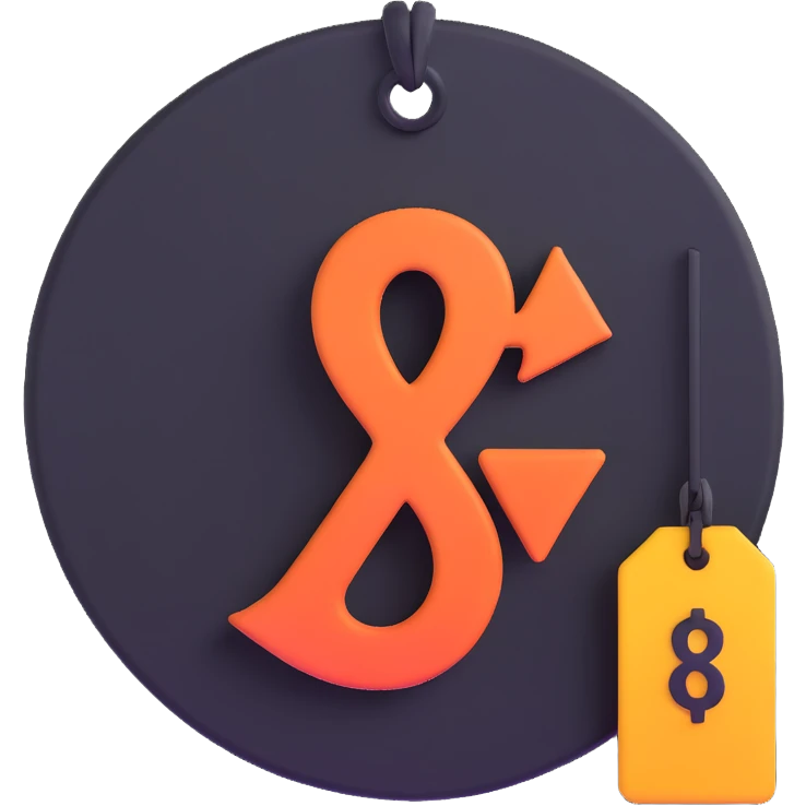 percentage sign, discount symbol, special offer tag emoji