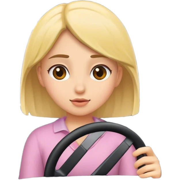 girl in car interior emoji