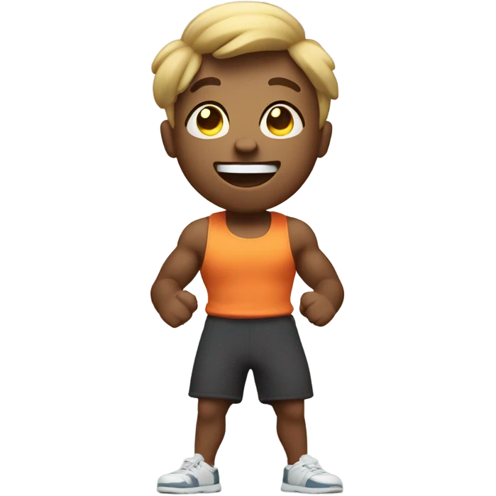 Wink face working out  emoji