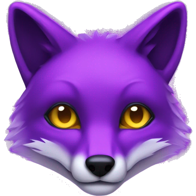 Purple fox/vixen with neon purple effects emoji