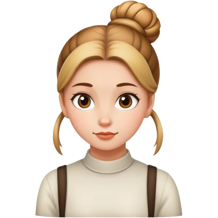 Chica con un moño emoji