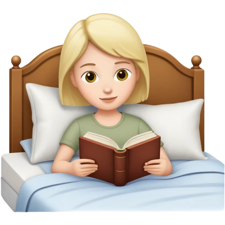 "The bedtime reader" emoji