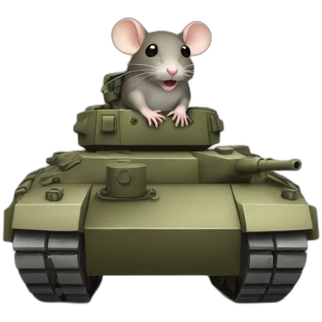 soldier rat in tank emoji