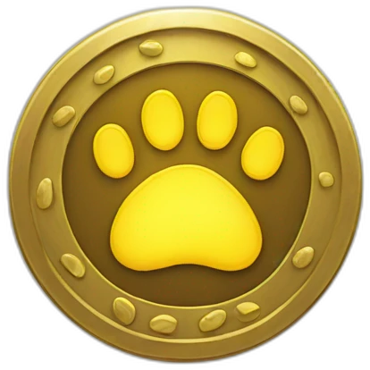 coin with paw yellow light emoji