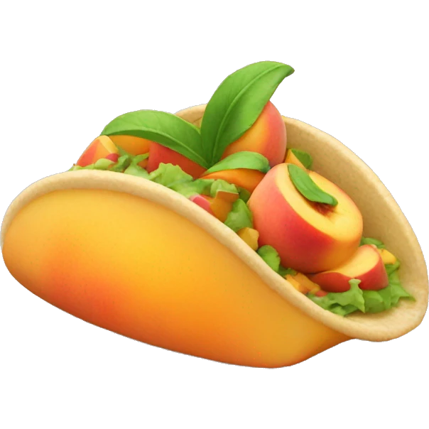 Peach taco emoji