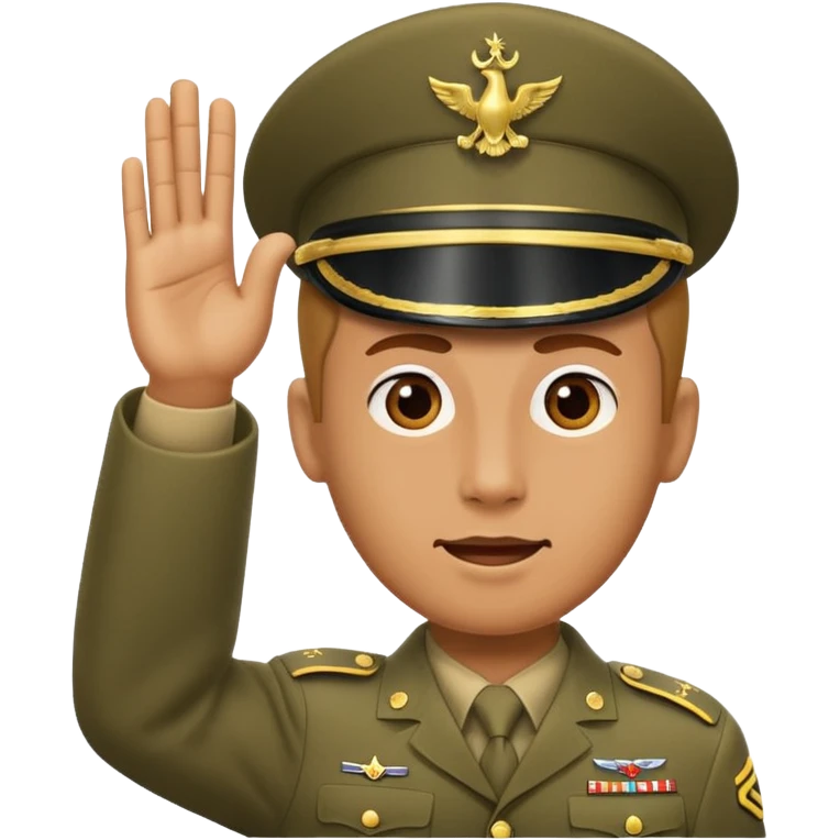 Penis doing army salute emoji