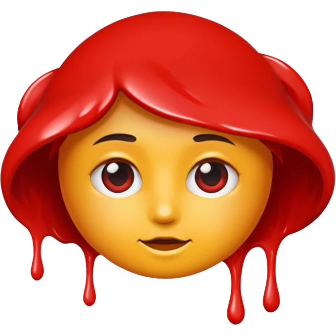 red Acrylic paint emoji