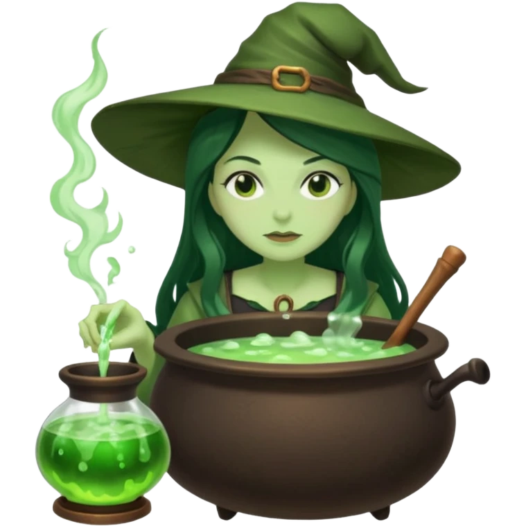 green witch cooking potion emoji