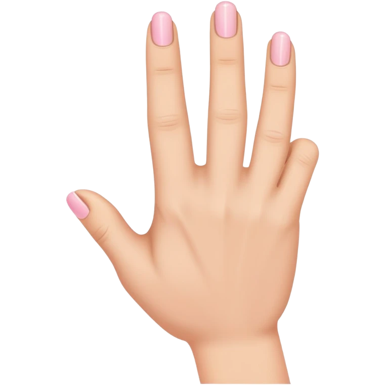 Hand with pinky finger and ring finger down  emoji