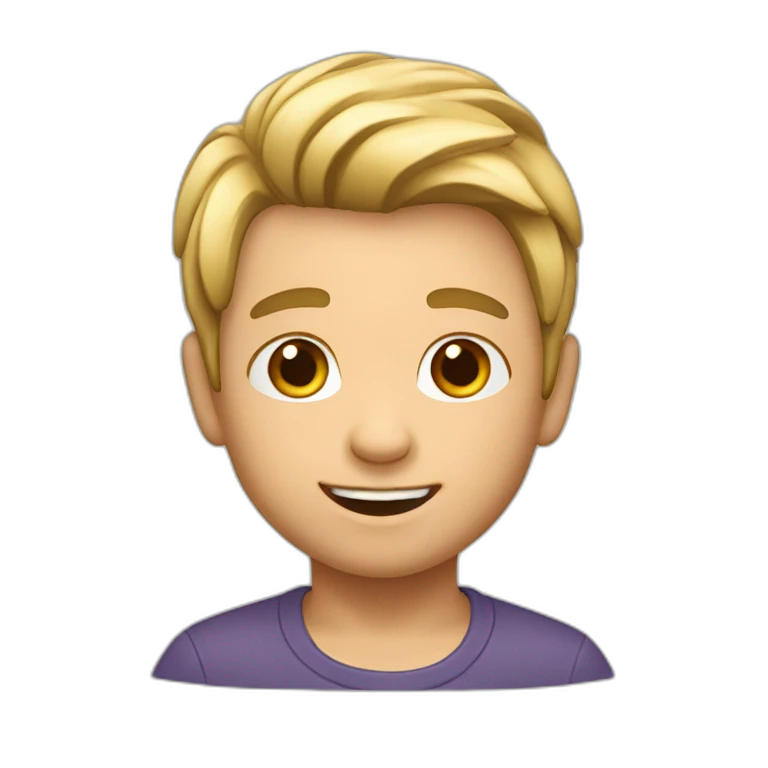 Niño con pelo rubio emoji