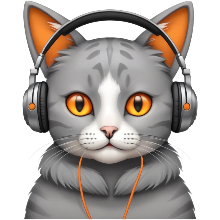 Cat in headphones emoji